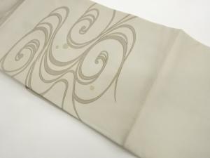 塩瀬金彩金駒刺繍流水模様名古屋帯